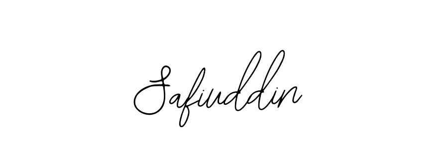 How to make Safiuddin name signature. Use Bearetta-2O07w style for creating short signs online. This is the latest handwritten sign. Safiuddin signature style 12 images and pictures png