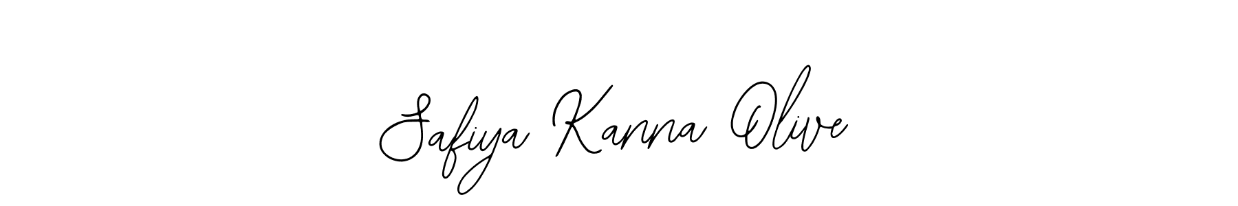 You should practise on your own different ways (Bearetta-2O07w) to write your name (Safiya Kanna Olive) in signature. don't let someone else do it for you. Safiya Kanna Olive signature style 12 images and pictures png