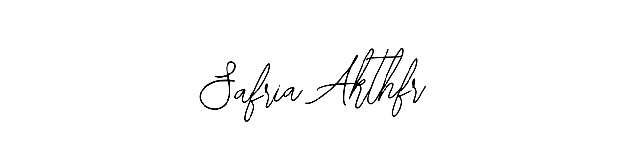 How to make Safria Akthfr name signature. Use Bearetta-2O07w style for creating short signs online. This is the latest handwritten sign. Safria Akthfr signature style 12 images and pictures png