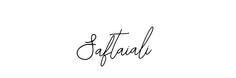 How to make Saftaiali name signature. Use Bearetta-2O07w style for creating short signs online. This is the latest handwritten sign. Saftaiali signature style 12 images and pictures png