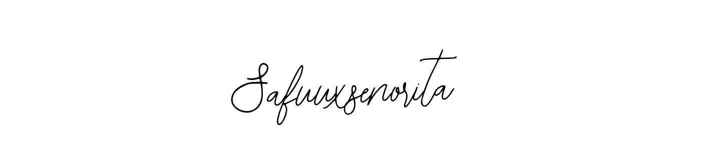 Bearetta-2O07w is a professional signature style that is perfect for those who want to add a touch of class to their signature. It is also a great choice for those who want to make their signature more unique. Get Safuuxsenorita name to fancy signature for free. Safuuxsenorita signature style 12 images and pictures png