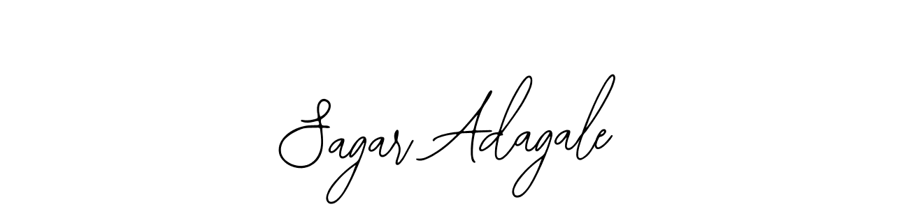 You should practise on your own different ways (Bearetta-2O07w) to write your name (Sagar Adagale) in signature. don't let someone else do it for you. Sagar Adagale signature style 12 images and pictures png