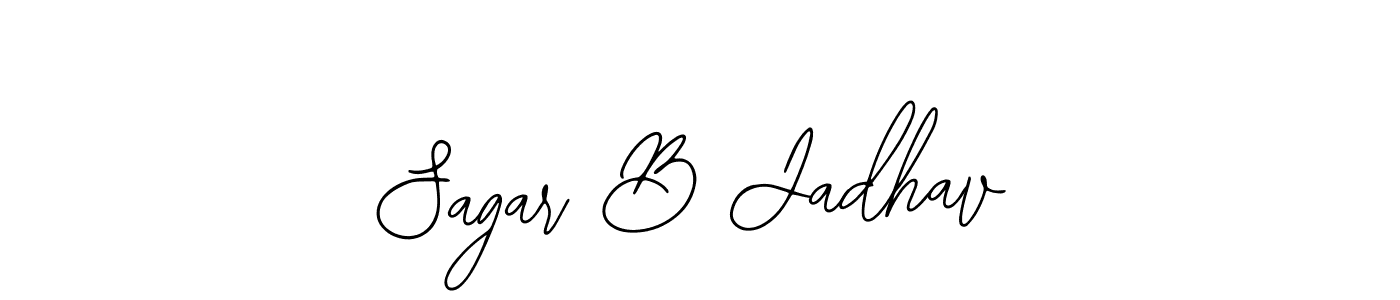 The best way (Bearetta-2O07w) to make a short signature is to pick only two or three words in your name. The name Sagar B Jadhav include a total of six letters. For converting this name. Sagar B Jadhav signature style 12 images and pictures png