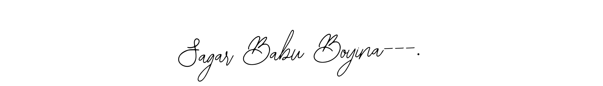 Similarly Bearetta-2O07w is the best handwritten signature design. Signature creator online .You can use it as an online autograph creator for name Sagar Babu Boyina---.. Sagar Babu Boyina---. signature style 12 images and pictures png