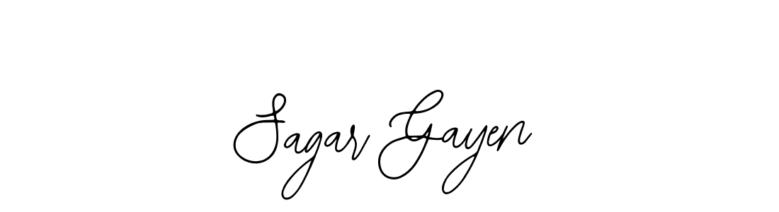 How to make Sagar Gayen name signature. Use Bearetta-2O07w style for creating short signs online. This is the latest handwritten sign. Sagar Gayen signature style 12 images and pictures png