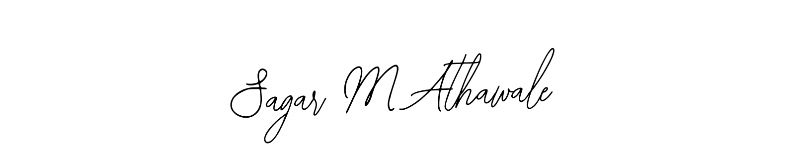 Use a signature maker to create a handwritten signature online. With this signature software, you can design (Bearetta-2O07w) your own signature for name Sagar M Athawale. Sagar M Athawale signature style 12 images and pictures png