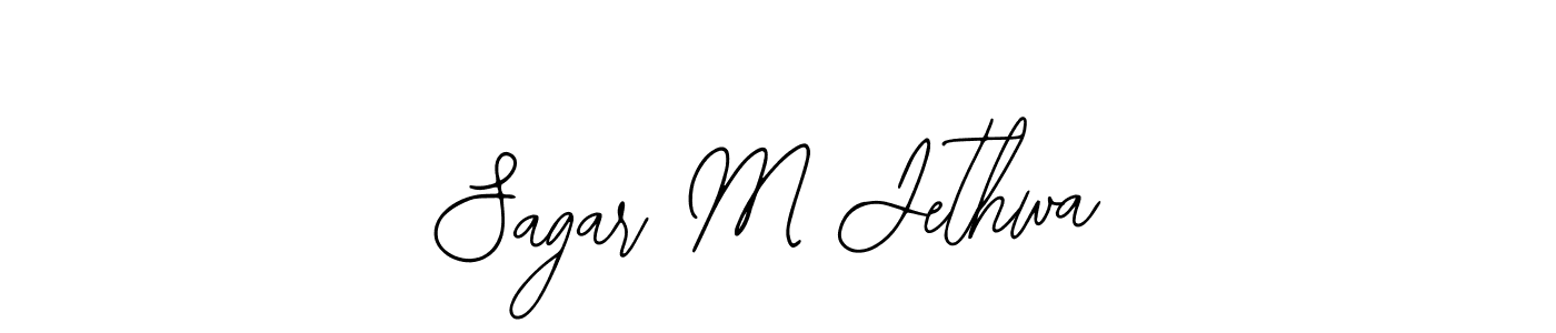 Similarly Bearetta-2O07w is the best handwritten signature design. Signature creator online .You can use it as an online autograph creator for name Sagar M Jethwa. Sagar M Jethwa signature style 12 images and pictures png