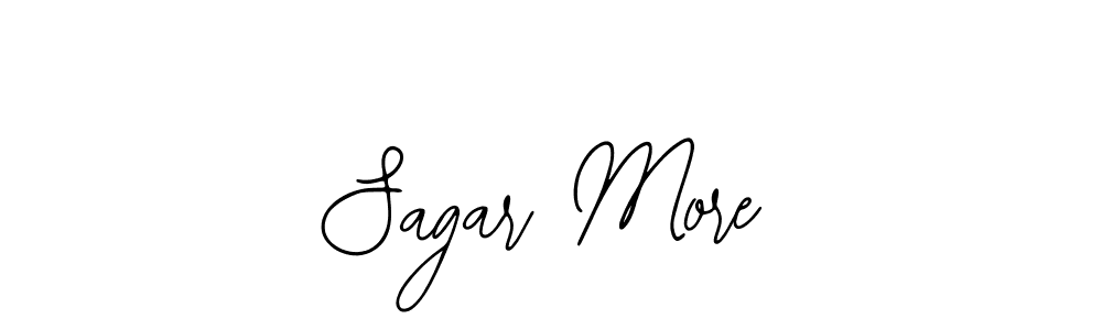 How to make Sagar More name signature. Use Bearetta-2O07w style for creating short signs online. This is the latest handwritten sign. Sagar More signature style 12 images and pictures png