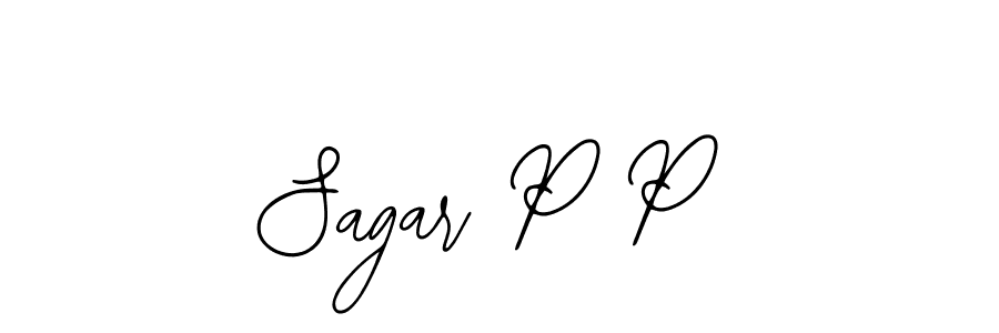 Use a signature maker to create a handwritten signature online. With this signature software, you can design (Bearetta-2O07w) your own signature for name Sagar P P. Sagar P P signature style 12 images and pictures png