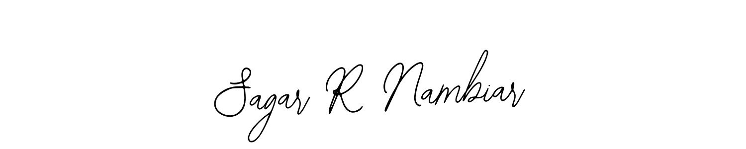 You should practise on your own different ways (Bearetta-2O07w) to write your name (Sagar R Nambiar) in signature. don't let someone else do it for you. Sagar R Nambiar signature style 12 images and pictures png