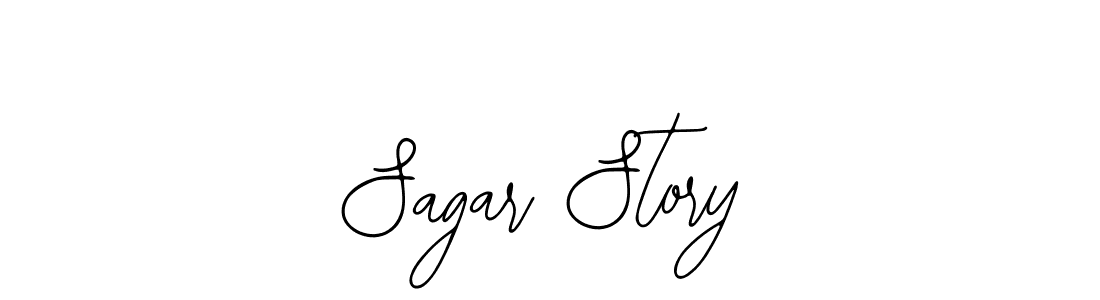 Use a signature maker to create a handwritten signature online. With this signature software, you can design (Bearetta-2O07w) your own signature for name Sagar Story. Sagar Story signature style 12 images and pictures png