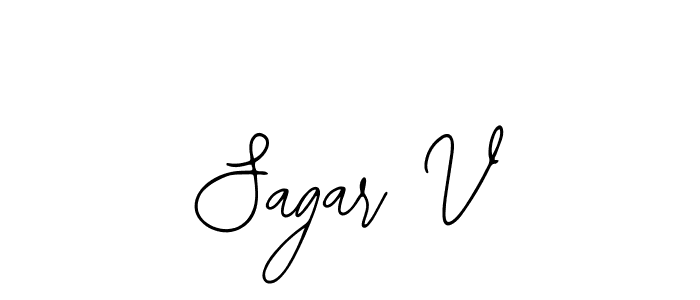 Design your own signature with our free online signature maker. With this signature software, you can create a handwritten (Bearetta-2O07w) signature for name Sagar V. Sagar V signature style 12 images and pictures png