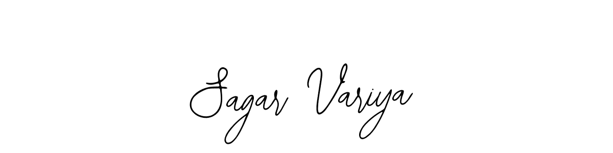 Use a signature maker to create a handwritten signature online. With this signature software, you can design (Bearetta-2O07w) your own signature for name Sagar Variya. Sagar Variya signature style 12 images and pictures png