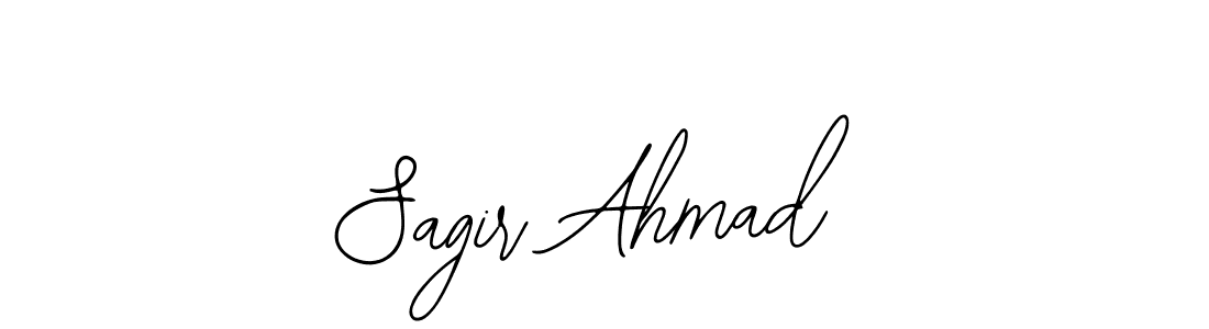 You should practise on your own different ways (Bearetta-2O07w) to write your name (Sagir Ahmad) in signature. don't let someone else do it for you. Sagir Ahmad signature style 12 images and pictures png