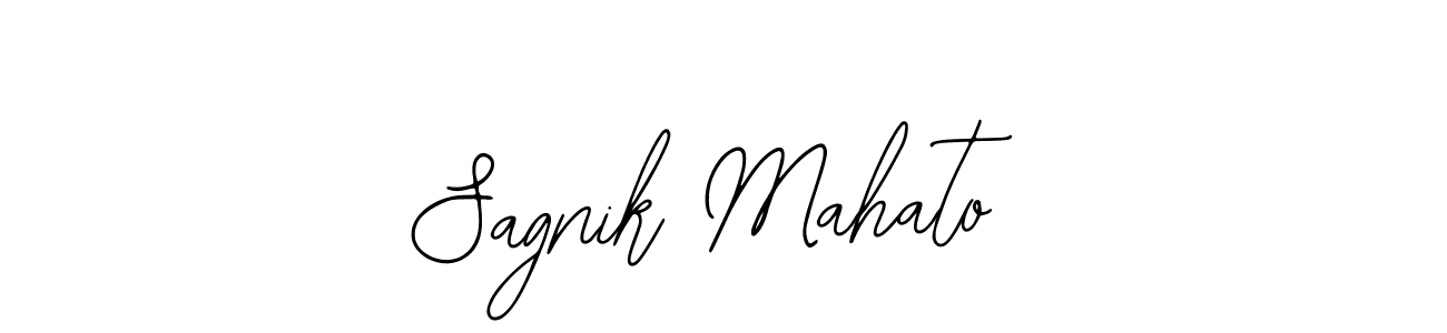 You should practise on your own different ways (Bearetta-2O07w) to write your name (Sagnik Mahato) in signature. don't let someone else do it for you. Sagnik Mahato signature style 12 images and pictures png