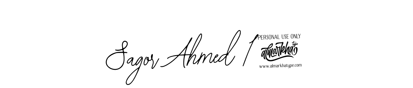 How to make Sagor Ahmed 12 name signature. Use Bearetta-2O07w style for creating short signs online. This is the latest handwritten sign. Sagor Ahmed 12 signature style 12 images and pictures png