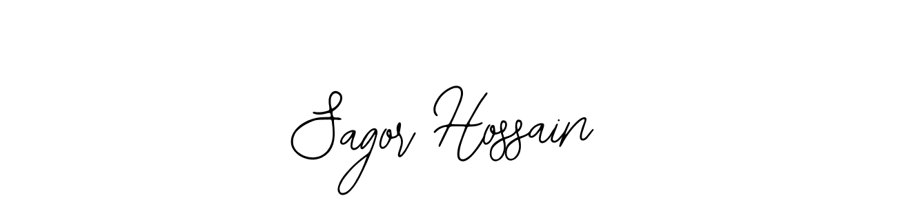 How to make Sagor Hossain name signature. Use Bearetta-2O07w style for creating short signs online. This is the latest handwritten sign. Sagor Hossain signature style 12 images and pictures png