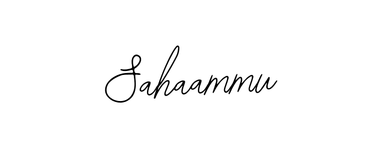 How to make Sahaammu name signature. Use Bearetta-2O07w style for creating short signs online. This is the latest handwritten sign. Sahaammu signature style 12 images and pictures png