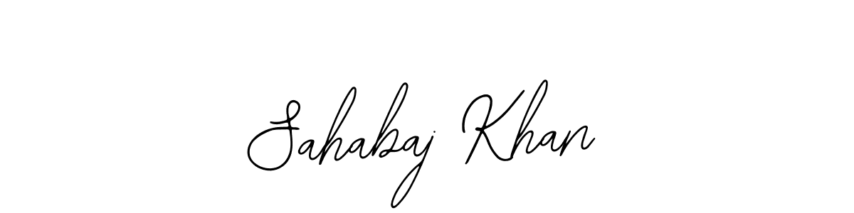 You should practise on your own different ways (Bearetta-2O07w) to write your name (Sahabaj Khan) in signature. don't let someone else do it for you. Sahabaj Khan signature style 12 images and pictures png