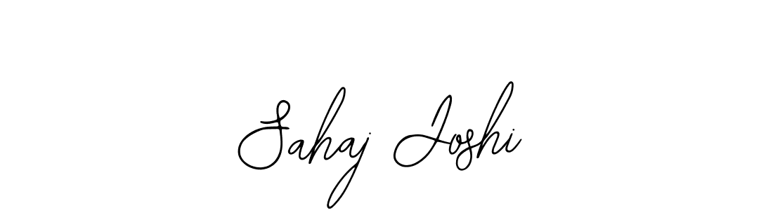 Also You can easily find your signature by using the search form. We will create Sahaj Joshi name handwritten signature images for you free of cost using Bearetta-2O07w sign style. Sahaj Joshi signature style 12 images and pictures png