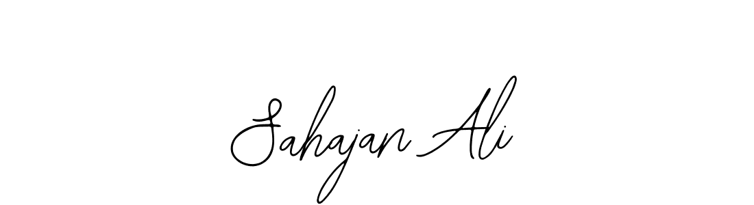 The best way (Bearetta-2O07w) to make a short signature is to pick only two or three words in your name. The name Sahajan Ali include a total of six letters. For converting this name. Sahajan Ali signature style 12 images and pictures png