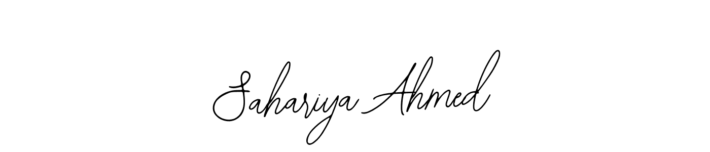 The best way (Bearetta-2O07w) to make a short signature is to pick only two or three words in your name. The name Sahariya Ahmed include a total of six letters. For converting this name. Sahariya Ahmed signature style 12 images and pictures png