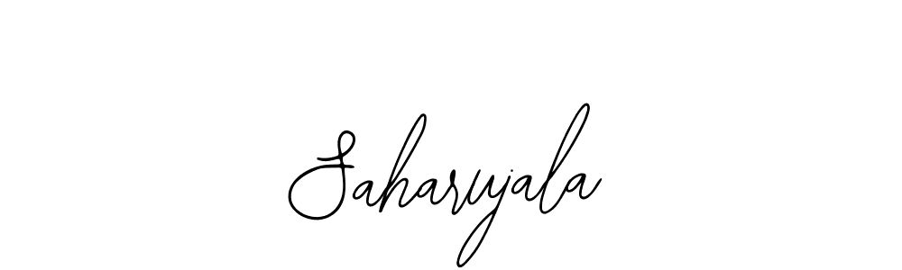if you are searching for the best signature style for your name Saharujala. so please give up your signature search. here we have designed multiple signature styles  using Bearetta-2O07w. Saharujala signature style 12 images and pictures png
