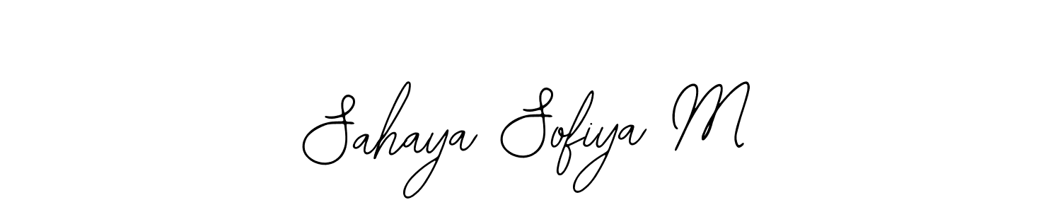 Use a signature maker to create a handwritten signature online. With this signature software, you can design (Bearetta-2O07w) your own signature for name Sahaya Sofiya M. Sahaya Sofiya M signature style 12 images and pictures png