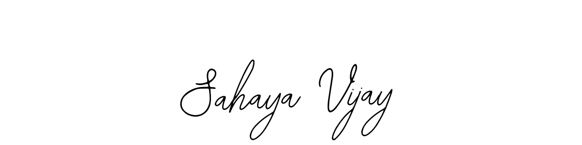 You should practise on your own different ways (Bearetta-2O07w) to write your name (Sahaya Vijay) in signature. don't let someone else do it for you. Sahaya Vijay signature style 12 images and pictures png