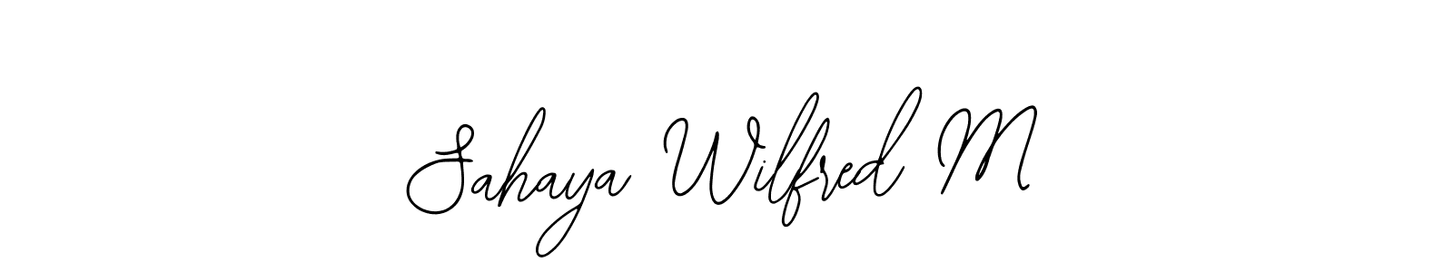 Use a signature maker to create a handwritten signature online. With this signature software, you can design (Bearetta-2O07w) your own signature for name Sahaya Wilfred M. Sahaya Wilfred M signature style 12 images and pictures png