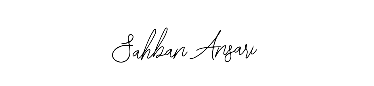 Use a signature maker to create a handwritten signature online. With this signature software, you can design (Bearetta-2O07w) your own signature for name Sahban Ansari. Sahban Ansari signature style 12 images and pictures png