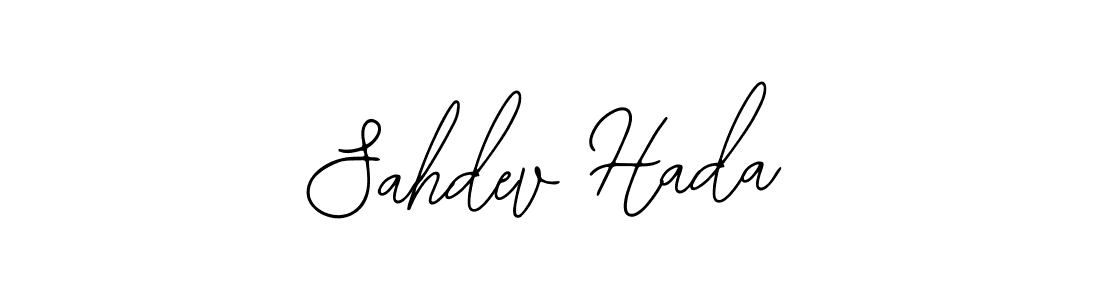 The best way (Bearetta-2O07w) to make a short signature is to pick only two or three words in your name. The name Sahdev Hada include a total of six letters. For converting this name. Sahdev Hada signature style 12 images and pictures png