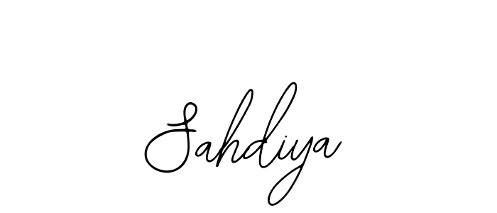 How to make Sahdiya name signature. Use Bearetta-2O07w style for creating short signs online. This is the latest handwritten sign. Sahdiya signature style 12 images and pictures png