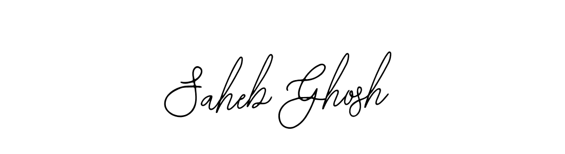 How to make Saheb Ghosh name signature. Use Bearetta-2O07w style for creating short signs online. This is the latest handwritten sign. Saheb Ghosh signature style 12 images and pictures png