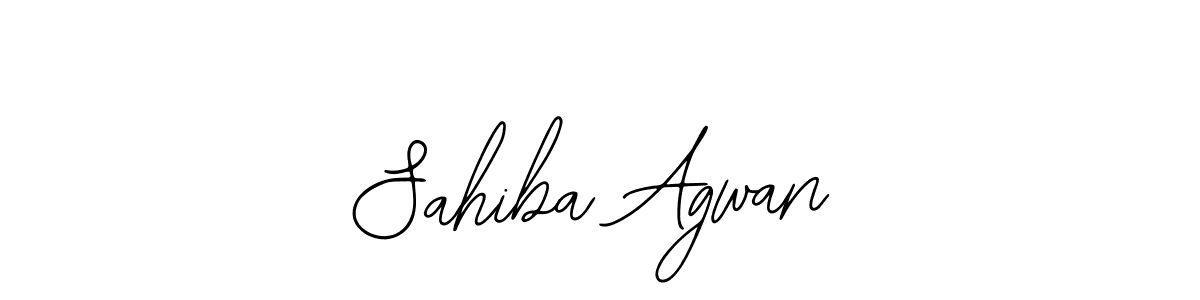 How to make Sahiba Agwan signature? Bearetta-2O07w is a professional autograph style. Create handwritten signature for Sahiba Agwan name. Sahiba Agwan signature style 12 images and pictures png