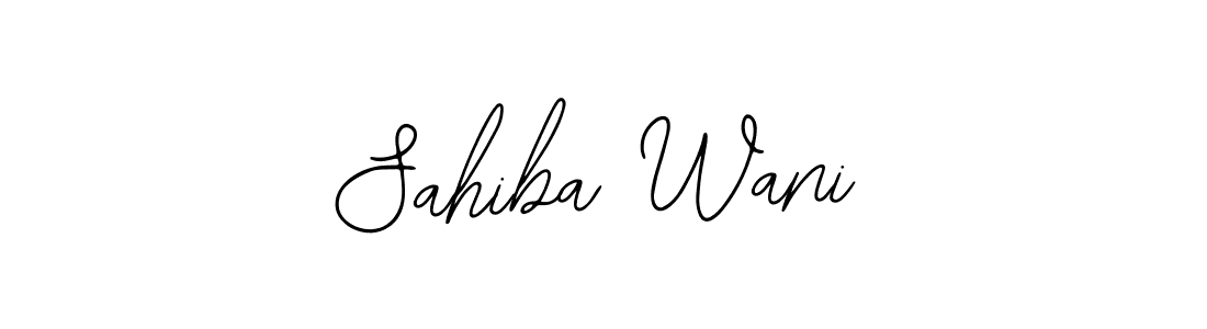 Bearetta-2O07w is a professional signature style that is perfect for those who want to add a touch of class to their signature. It is also a great choice for those who want to make their signature more unique. Get Sahiba Wani name to fancy signature for free. Sahiba Wani signature style 12 images and pictures png
