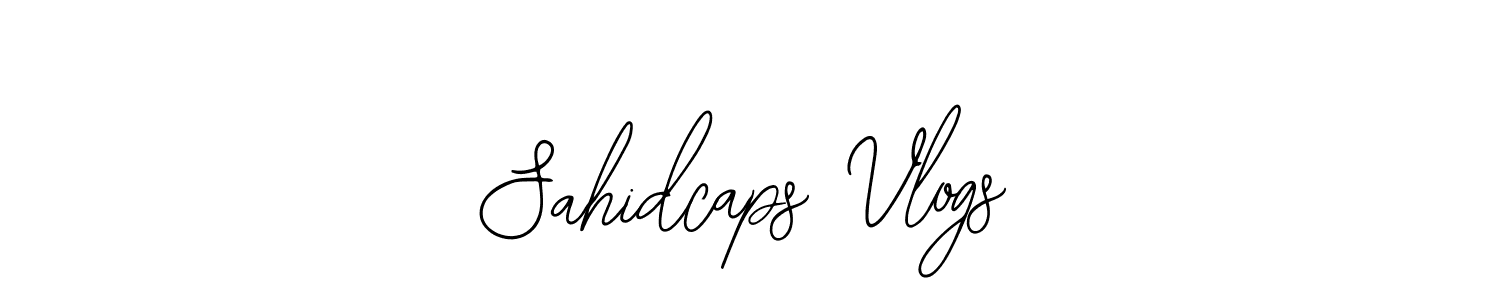 Sahidcaps Vlogs stylish signature style. Best Handwritten Sign (Bearetta-2O07w) for my name. Handwritten Signature Collection Ideas for my name Sahidcaps Vlogs. Sahidcaps Vlogs signature style 12 images and pictures png