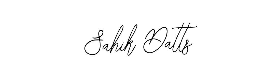 You should practise on your own different ways (Bearetta-2O07w) to write your name (Sahik Datts) in signature. don't let someone else do it for you. Sahik Datts signature style 12 images and pictures png
