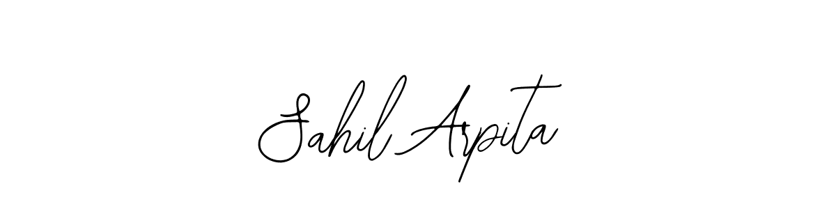 How to make Sahil Arpita name signature. Use Bearetta-2O07w style for creating short signs online. This is the latest handwritten sign. Sahil Arpita signature style 12 images and pictures png