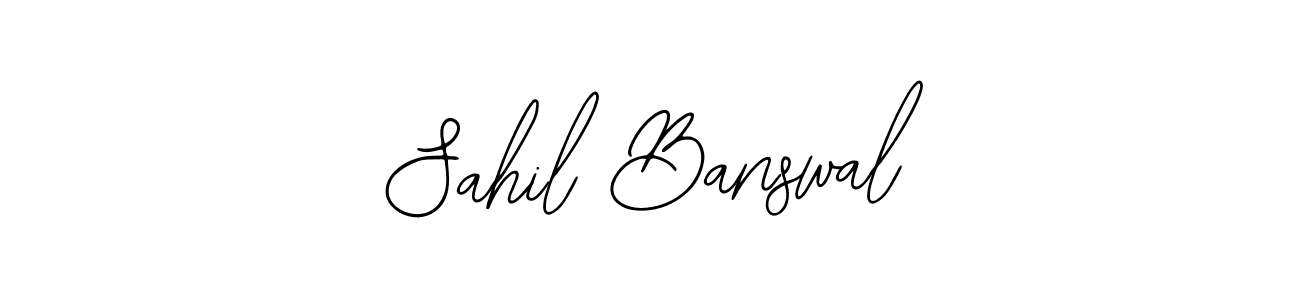 This is the best signature style for the Sahil Banswal name. Also you like these signature font (Bearetta-2O07w). Mix name signature. Sahil Banswal signature style 12 images and pictures png