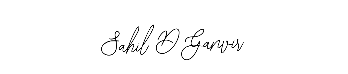 Bearetta-2O07w is a professional signature style that is perfect for those who want to add a touch of class to their signature. It is also a great choice for those who want to make their signature more unique. Get Sahil D Ganvir name to fancy signature for free. Sahil D Ganvir signature style 12 images and pictures png
