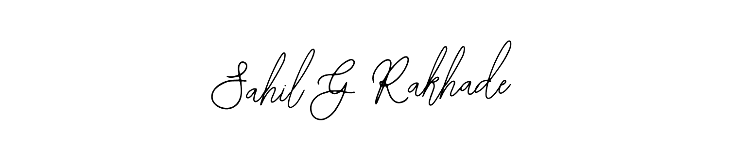Also You can easily find your signature by using the search form. We will create Sahil G Rakhade name handwritten signature images for you free of cost using Bearetta-2O07w sign style. Sahil G Rakhade signature style 12 images and pictures png