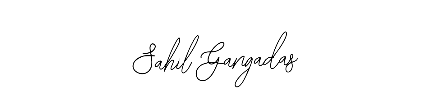 Use a signature maker to create a handwritten signature online. With this signature software, you can design (Bearetta-2O07w) your own signature for name Sahil Gangadas. Sahil Gangadas signature style 12 images and pictures png