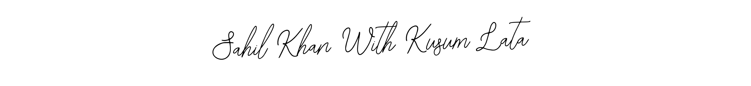 You can use this online signature creator to create a handwritten signature for the name Sahil Khan With Kusum Lata. This is the best online autograph maker. Sahil Khan With Kusum Lata signature style 12 images and pictures png
