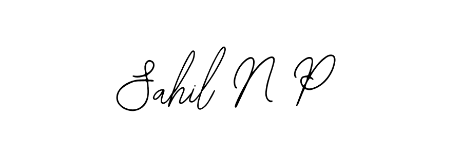 Similarly Bearetta-2O07w is the best handwritten signature design. Signature creator online .You can use it as an online autograph creator for name Sahil N P. Sahil N P signature style 12 images and pictures png