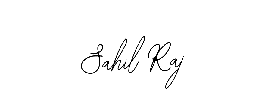 The best way (Bearetta-2O07w) to make a short signature is to pick only two or three words in your name. The name Sahil Raj include a total of six letters. For converting this name. Sahil Raj signature style 12 images and pictures png