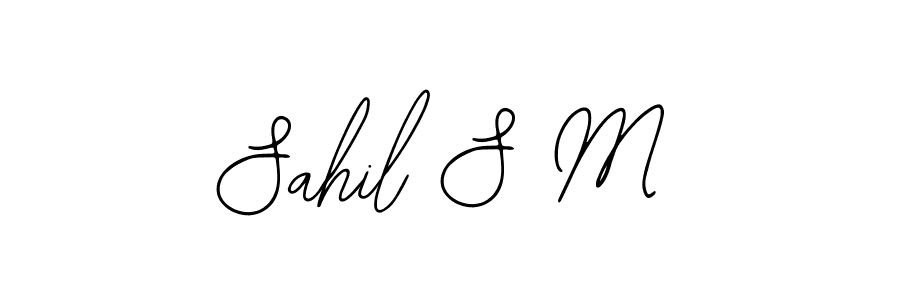 How to make Sahil S M name signature. Use Bearetta-2O07w style for creating short signs online. This is the latest handwritten sign. Sahil S M signature style 12 images and pictures png