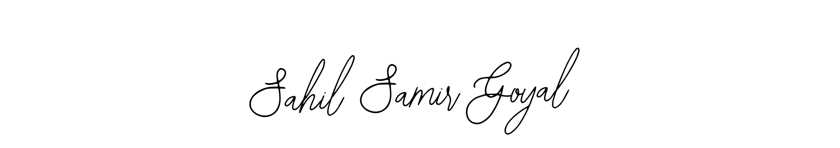 This is the best signature style for the Sahil Samir Goyal name. Also you like these signature font (Bearetta-2O07w). Mix name signature. Sahil Samir Goyal signature style 12 images and pictures png