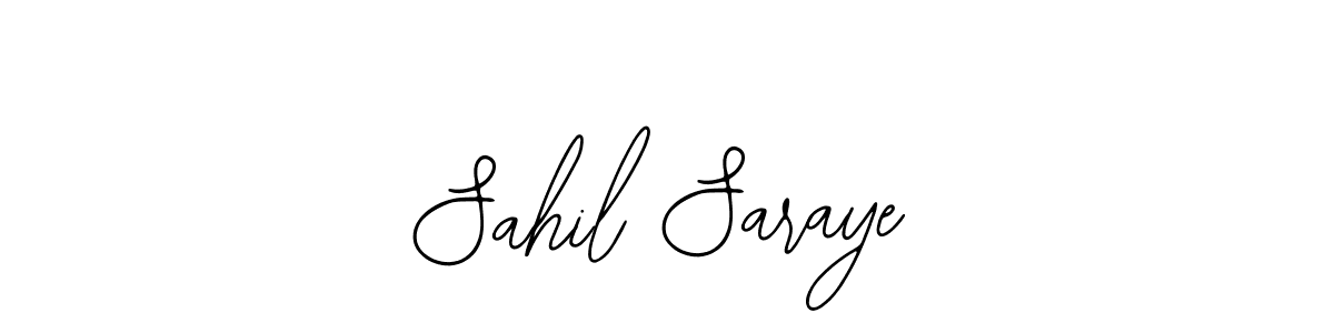 You should practise on your own different ways (Bearetta-2O07w) to write your name (Sahil Saraye) in signature. don't let someone else do it for you. Sahil Saraye signature style 12 images and pictures png