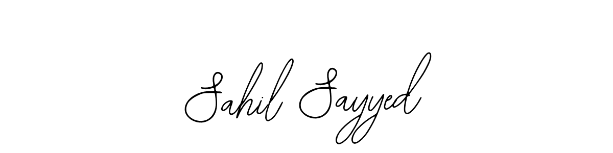 You should practise on your own different ways (Bearetta-2O07w) to write your name (Sahil Sayyed) in signature. don't let someone else do it for you. Sahil Sayyed signature style 12 images and pictures png